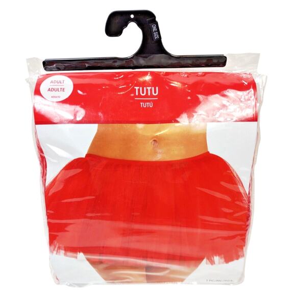 Women's Shimmer Red Tutu Amscan Adult One Size Fits Costume Cosplay Accessory - Picture 1 of 8